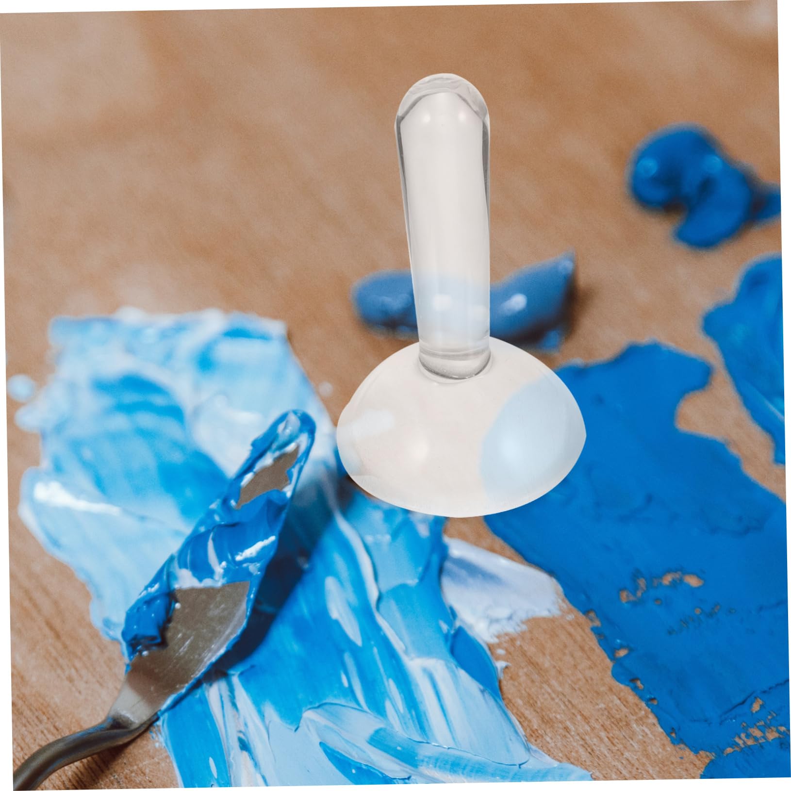 LALAFINA Mortero para Moler Pintura al Óleo y Acuarela Varilla Mezcladora de Vidrio Ergonómica
