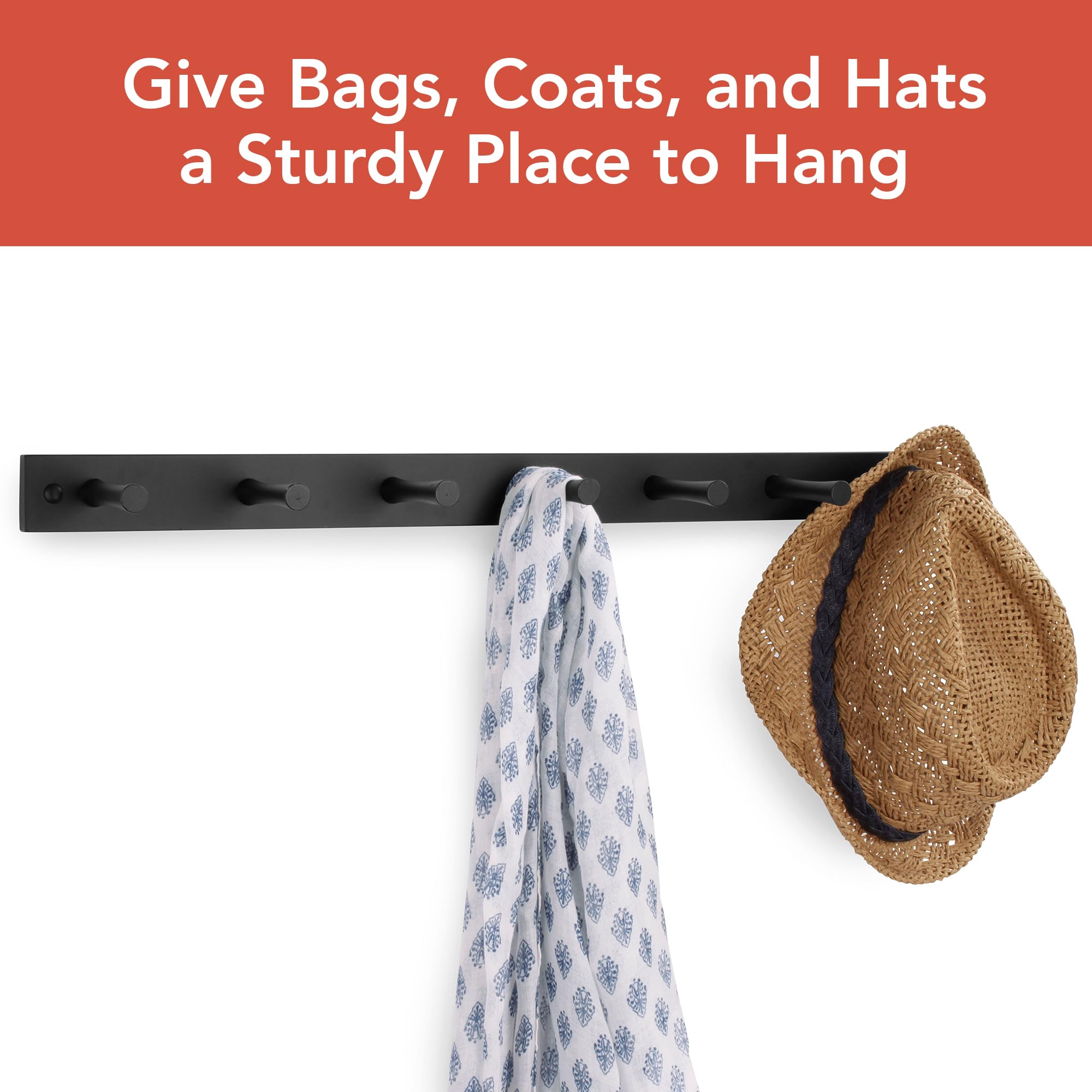 Amazon.com: Spectrum Diversified Wood Hook Rack, 7 Peg