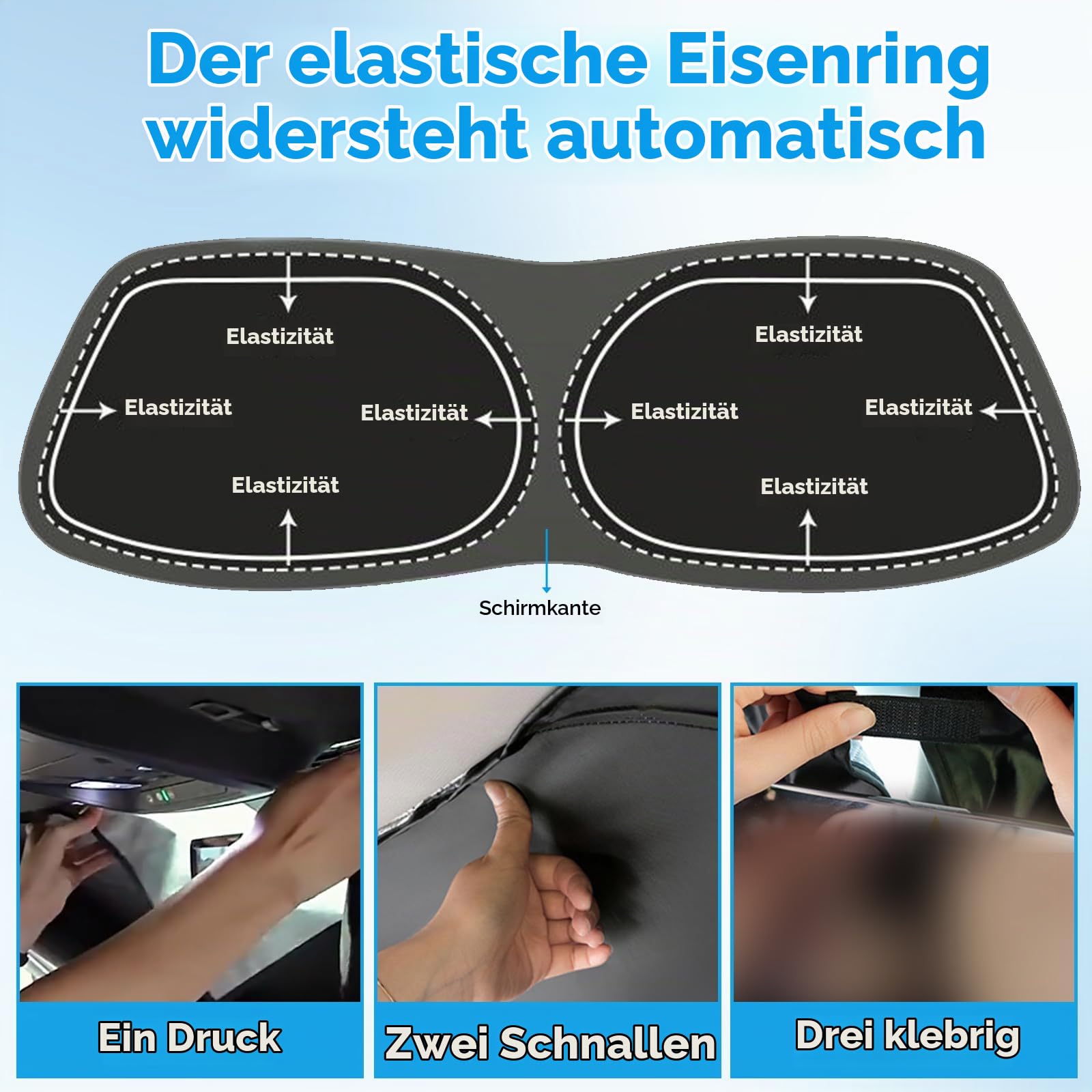 Innere Thermoschutzmatte für Mercedes Sprinter 2006–2018, 3 Stück, Windschutzscheiben-Sonnenschutz, isolierter faltbarer Front-Sonnenschutz & magnetische Seitenfenster-Sonnenblenden
