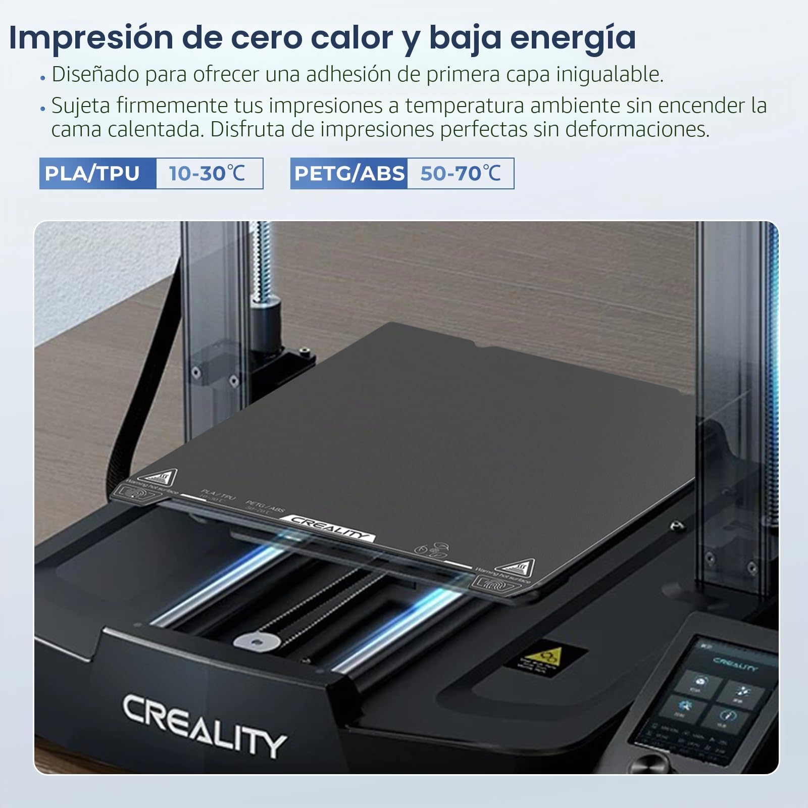 Placa de construcción Oficial Creality 2025 de Baja Temperatura, 235 x 235 mm, Plataforma de Cama de Impresora 3D, de Doble Cara, para impresoras 3D Ender 3 V3 SE KE/K1/Ender 3 V3/CR-10 SE/Ender 3 S1