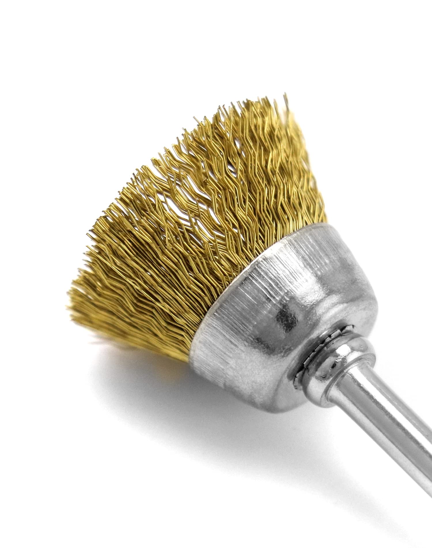 QWORK® 36 Pezzi Spazzole Metalliche per Trapano Smerigliatrice, Spazzole Ottone Spazzole Acciaio per Pulizia Molatura Lucidatura (Gambo 1/8)