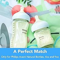 Vista 5 de Anillos de pezón de repuesto prémium para biberón Philips Avent, collares de botella compatibles con tornillos para botellas de plástico natural