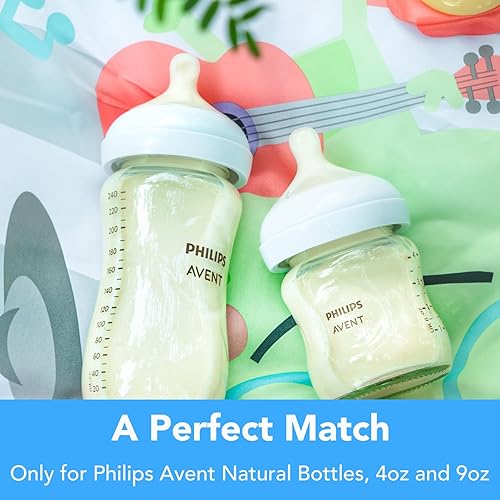 Miniatura 5 de Anillos de pezón de repuesto prémium para biberón Philips Avent, collares de botella compatibles con tornillos para botellas de plástico natural y