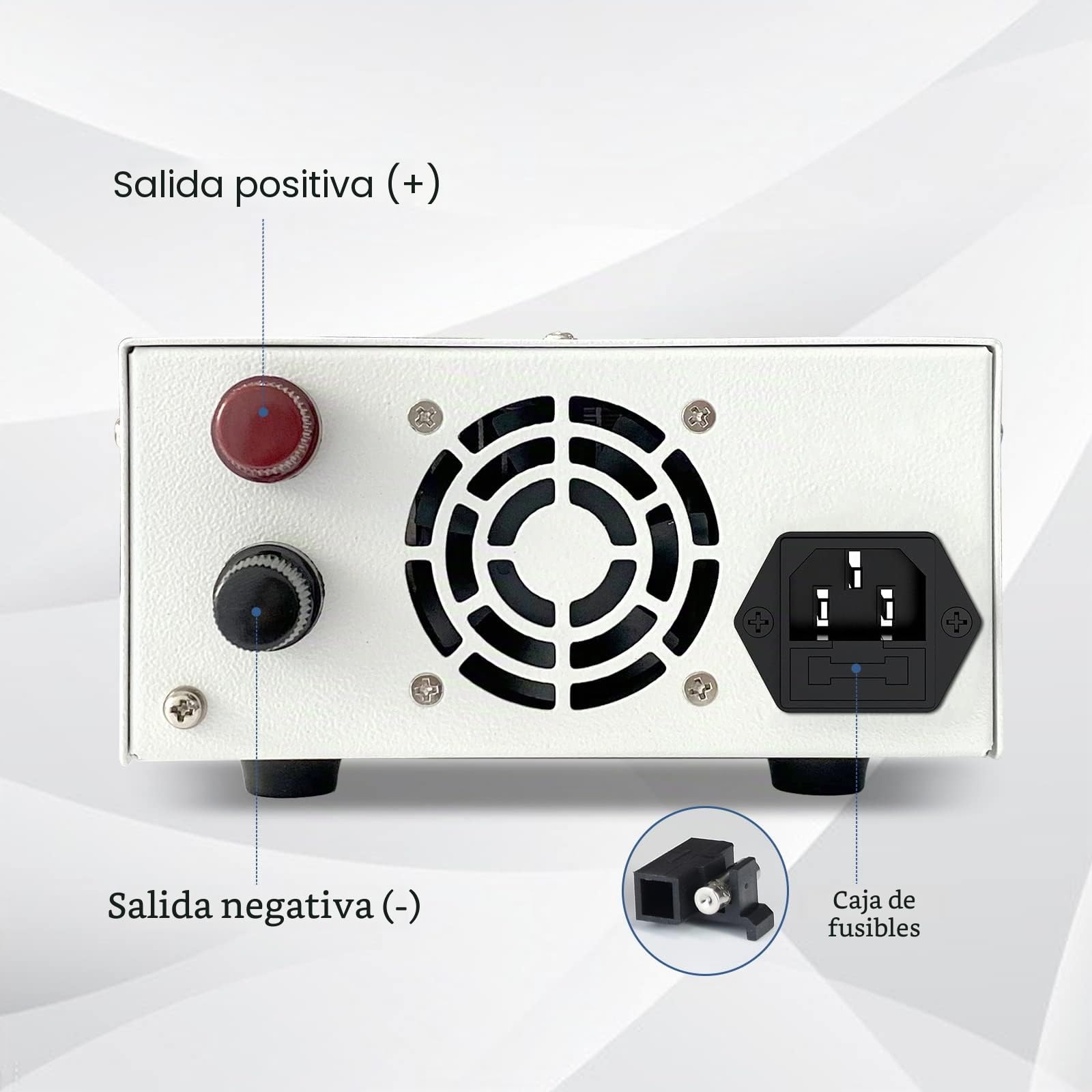 Fuente de alimentación Regulable CC 0-30V/0-20A,Fuente de alimentación Laboratorio con botón Output, Pantalla Digital LED de 4 dígitos con Alta precisión,Ajuste de codificador