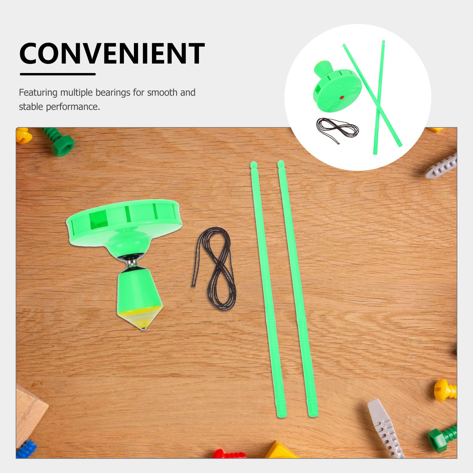 1 Set di Yoyo Cinese: Diabolo a Testa Singola con Design Antiurto - Rotazione Fluida Adatta ai Principianti per Attività all'Aperto