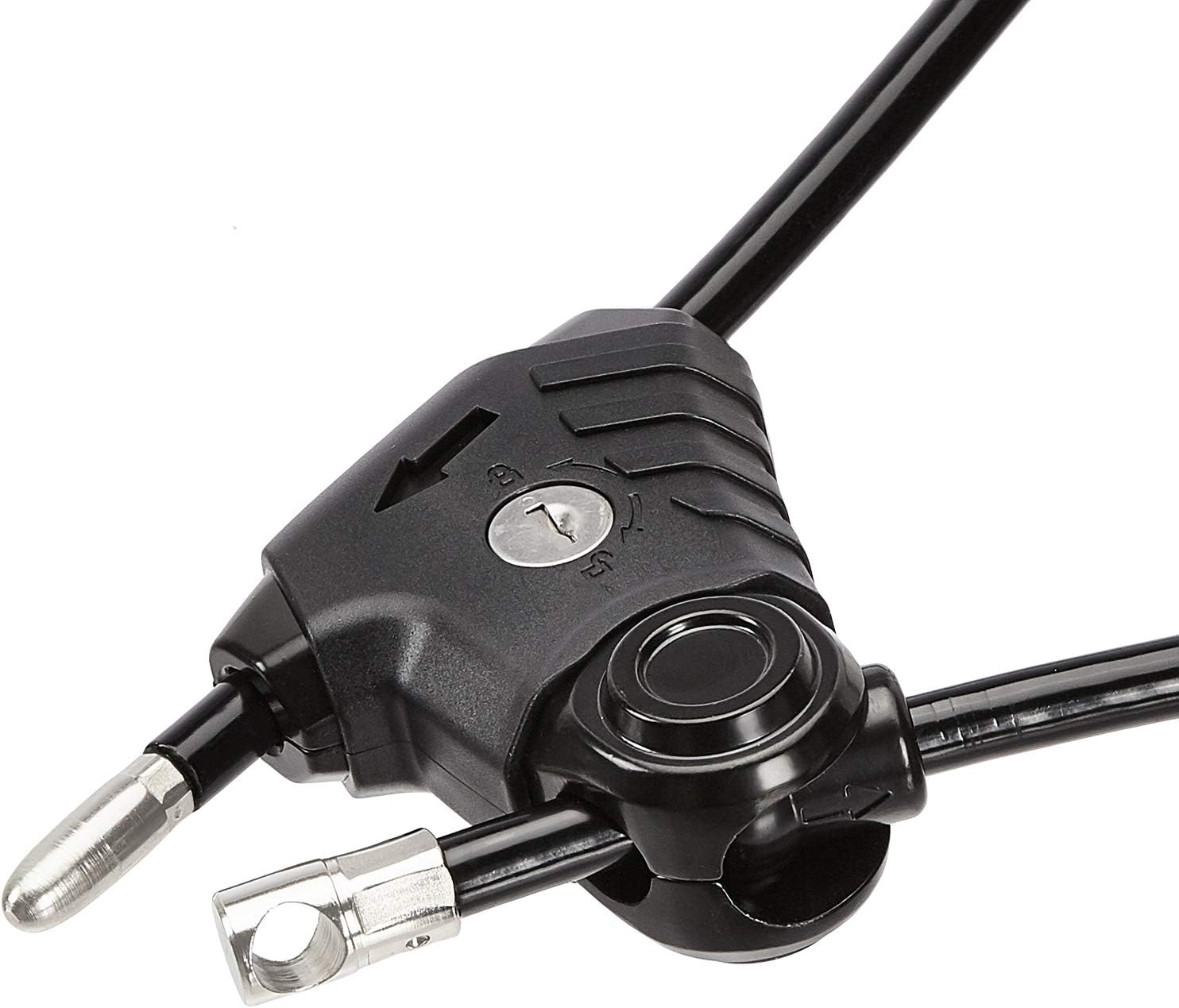 Amazon Basics Adjustable Keyed Cable Lock - Black, 6-foot