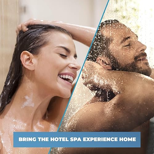 Miniatura 6 de Cabezal de ducha de lujo con lluvia  Cabezal de ducha ajustable de alta presión antiobstrucciones de 6 pulgadas  Fácil instalación sin herramientas