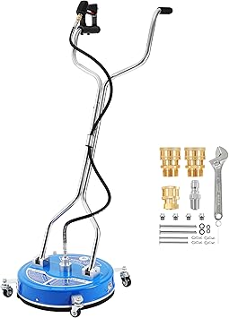 RIDGE WASHER 18 Pressure Washer Surface Cleaner, Surface Cleaner with Dual Handle, 4500 PSI Power Washer Surface Cleaners with Wheels for Cleaning Driveways, Sidewalks, Patios