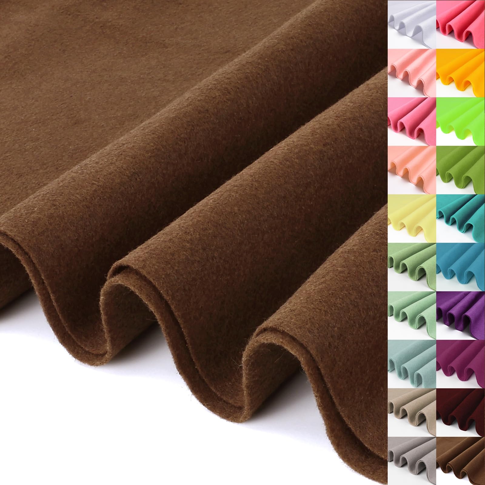 Terracotta Large Felt Fabric 36" X 36" 1 Square Yard, 1.4 mm for Crafts
