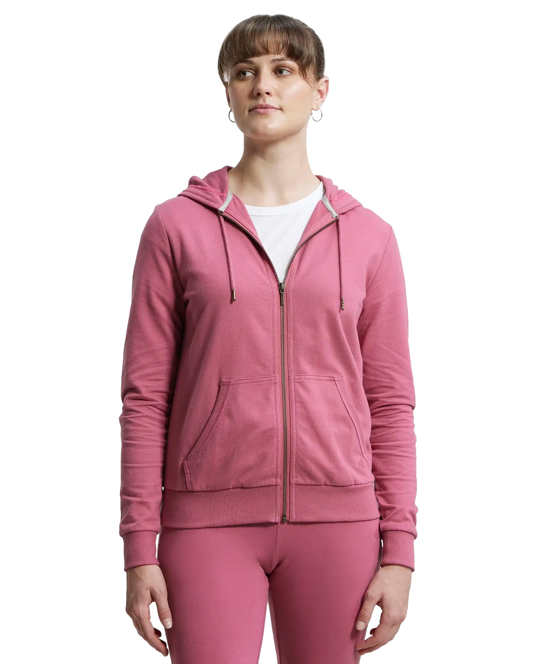 jockey AW30 Women's Super Combed Cotton French Terry Fabric Hoodie Jacket with Side Pockets-picture-13