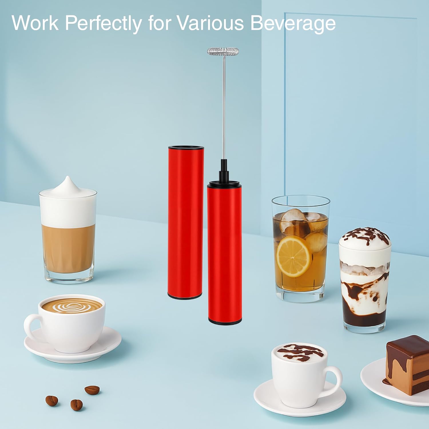 VOMELON Milk Frother used for various beverages