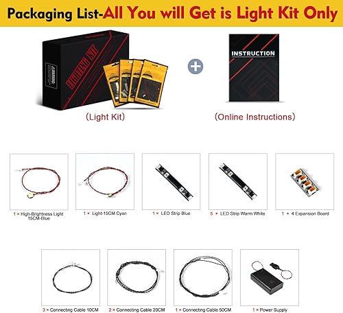 Miniatura 3 de BrickBling Kit de iluminación LED para Lego Castle and Grounds Building Set, versión mejorada compatible con Lego 76419, no incluye modelo