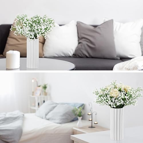 Miniatura 32 de Janinka 50 flores artificiales de aliento de bebé, flores artificiales de gypsophila de 20.8 pulgadas, tacto real, ramo de gypsophila falsa