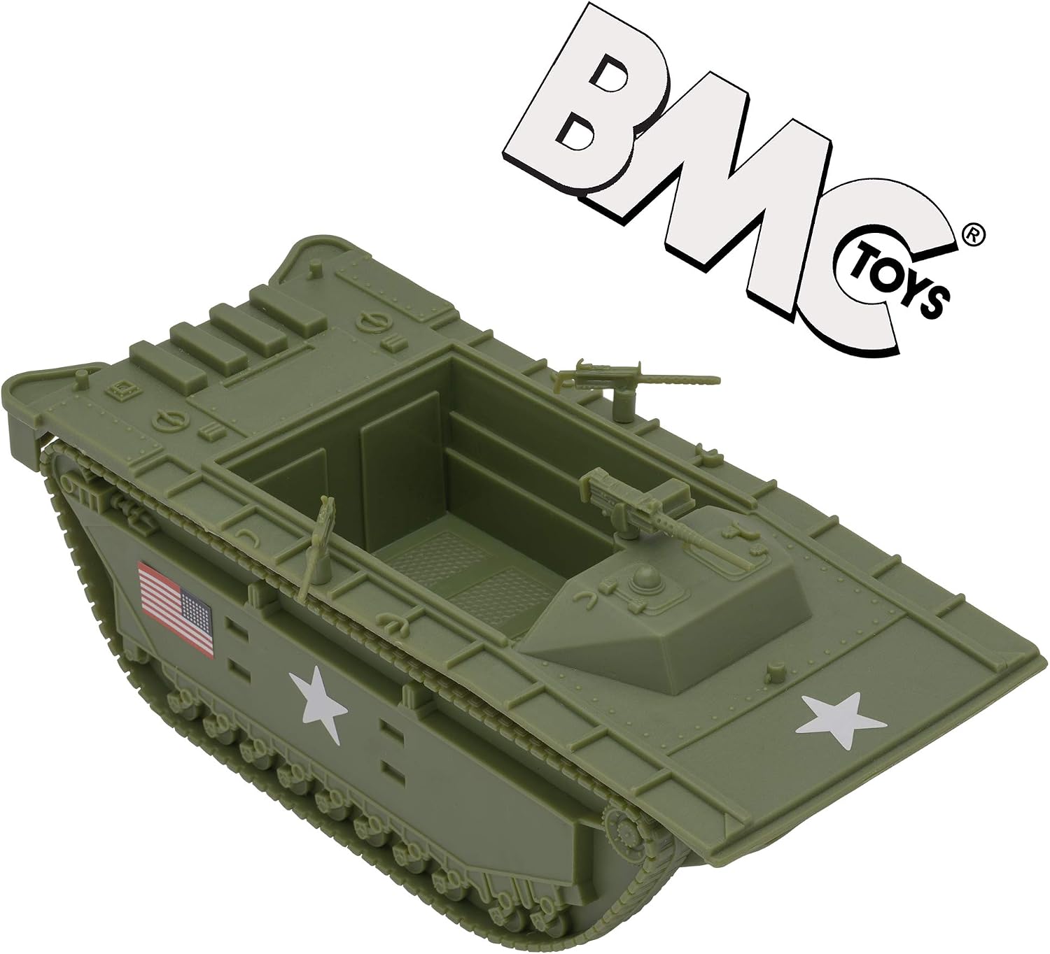 BMC WW2 USMC Amtrac LVT - 1:32 Amphibious Vehicle for Plastic Army Men