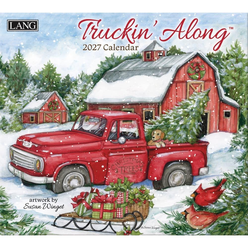 Lang Brands, Truckin Along Special Edition 2027 Wall Calendar by Susan Winget