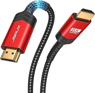 JSAUX 2.1 HDMI Cable 8K 3m Ultra HD Cable High-Speed Lead 48Gbps, HDMI Cable (8K@60Hz 7680x4320, 4K@120Hz) Supports eARC HDR10 HDCP 2.2 & 2.3 DTS:X 3D CEC, Compatible with PS5 PS4 PS3 X-BOX QLED TV