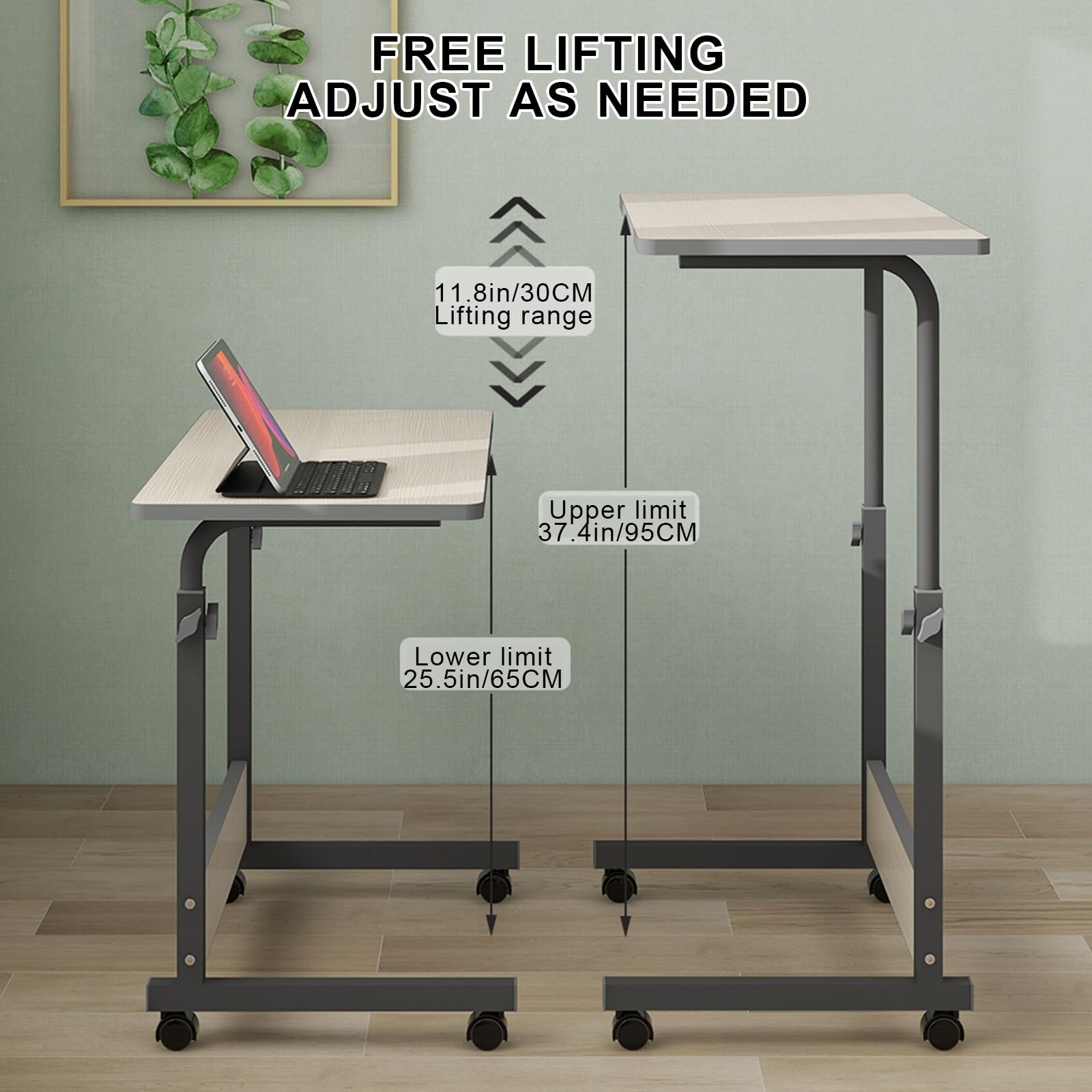 Bewishome Mesa Auxiliar Altura Ajustable Mesa Auxiliar Mesa | Cuotas Sin Interés