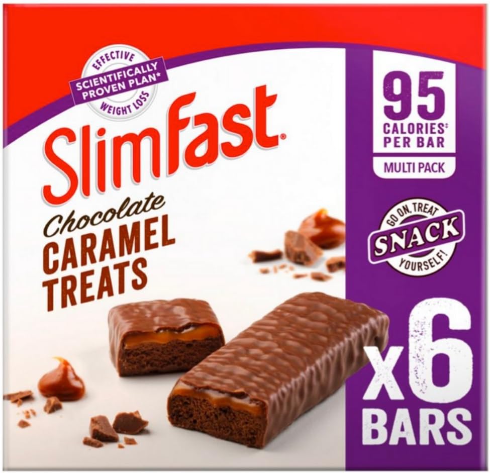 SlimFast Caramel Snack Bars Multipack 6 Chewy Chocolate