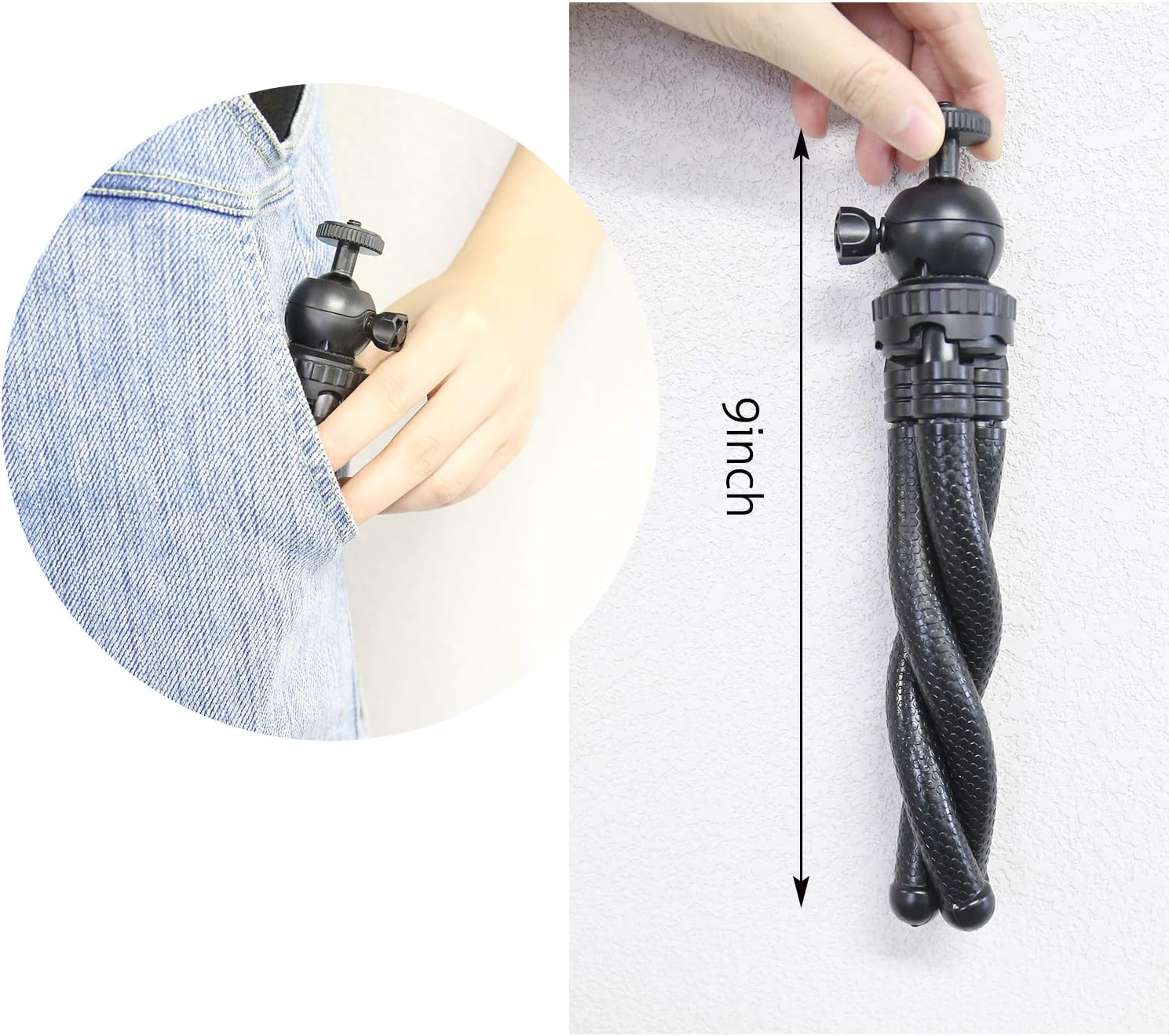 HOMEMO Phone Tripod Mount Stand Camera Holder Compatible with iPhone 12/12 Pro/12 Mini /12 Pro Max 11/11 Pro/11 Pro Max/ X/Xs/XR Xs Max Camera and More Black : Electronics