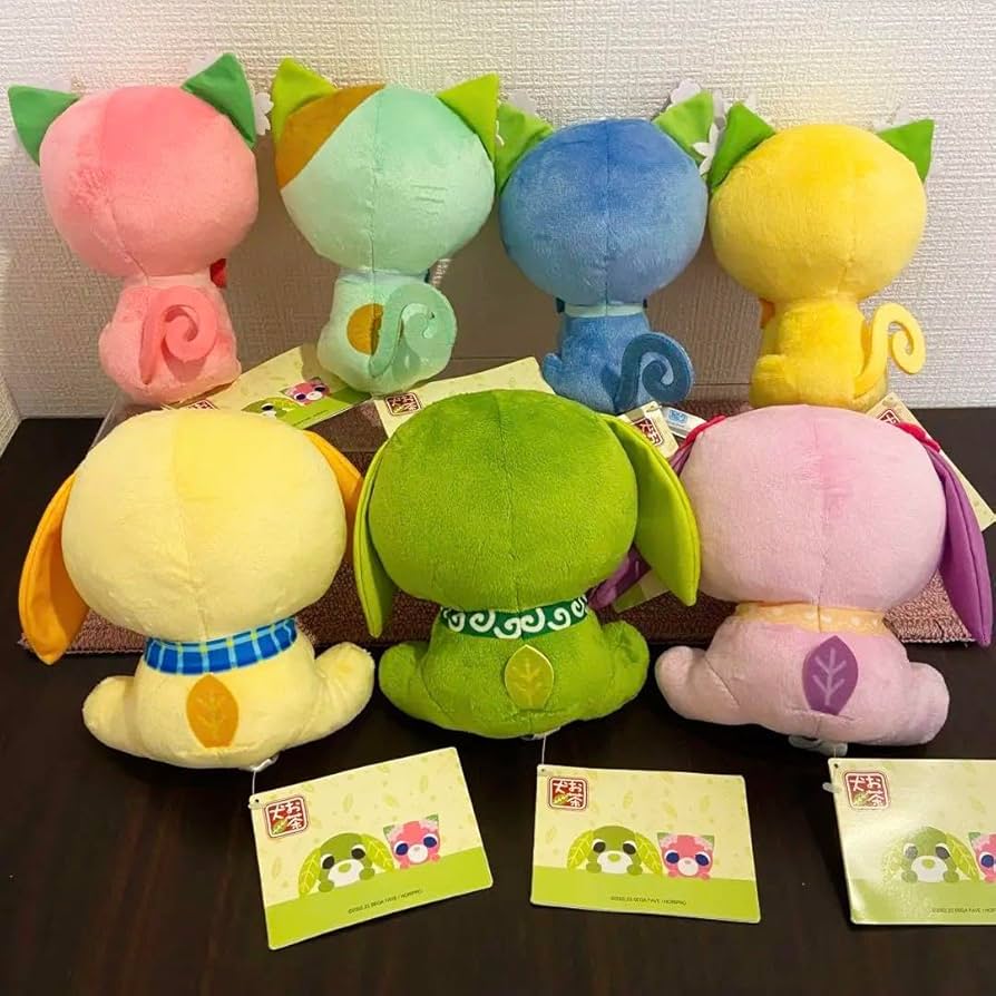 お茶犬 ぬいぐるみ 7種類セット