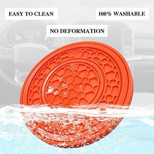 Miniatura 4 de Alfombrillas antideslizantes mejoradas para 2023, paquete de 2 posavasos universales antideslizantes de 2.75 pulgadas, duraderos, adecuados para la