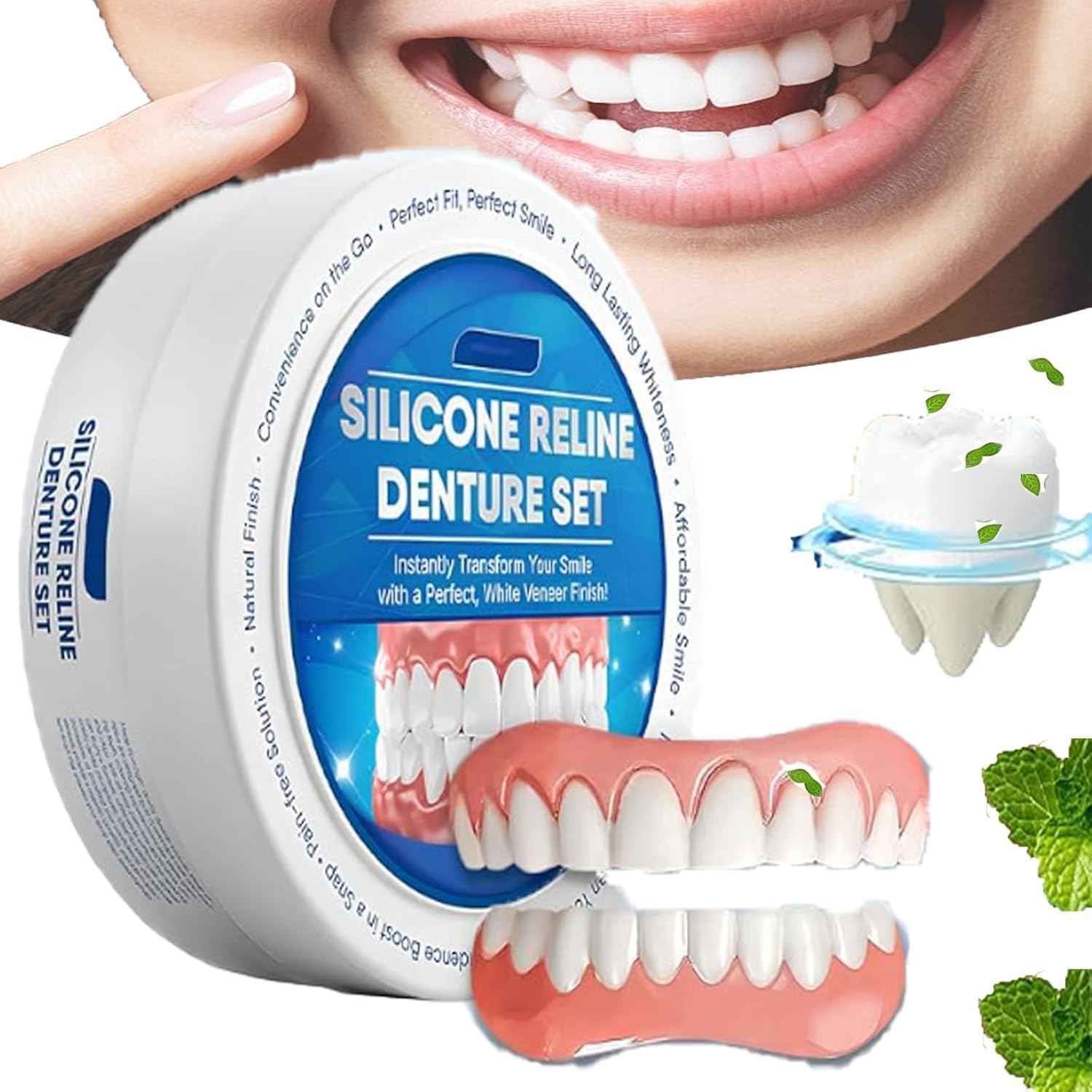 Professional Silicone Reline Kit for Securing Upper and Lower Dentures (1PCS)