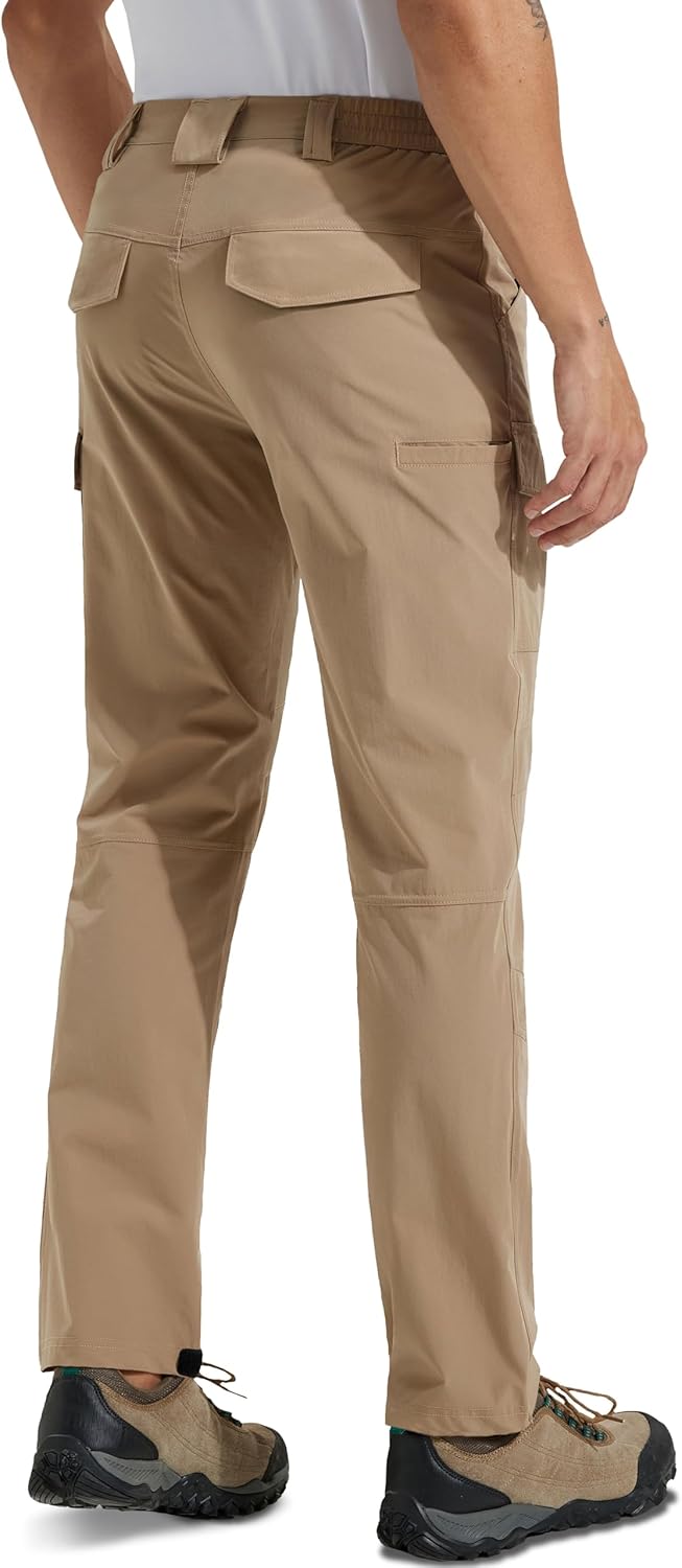 Men's Lightweight Hiking Cargo Pants Water-Resistant Quick-Dry Climbing Camping Fishing Work Outdoor Pants - Image 6