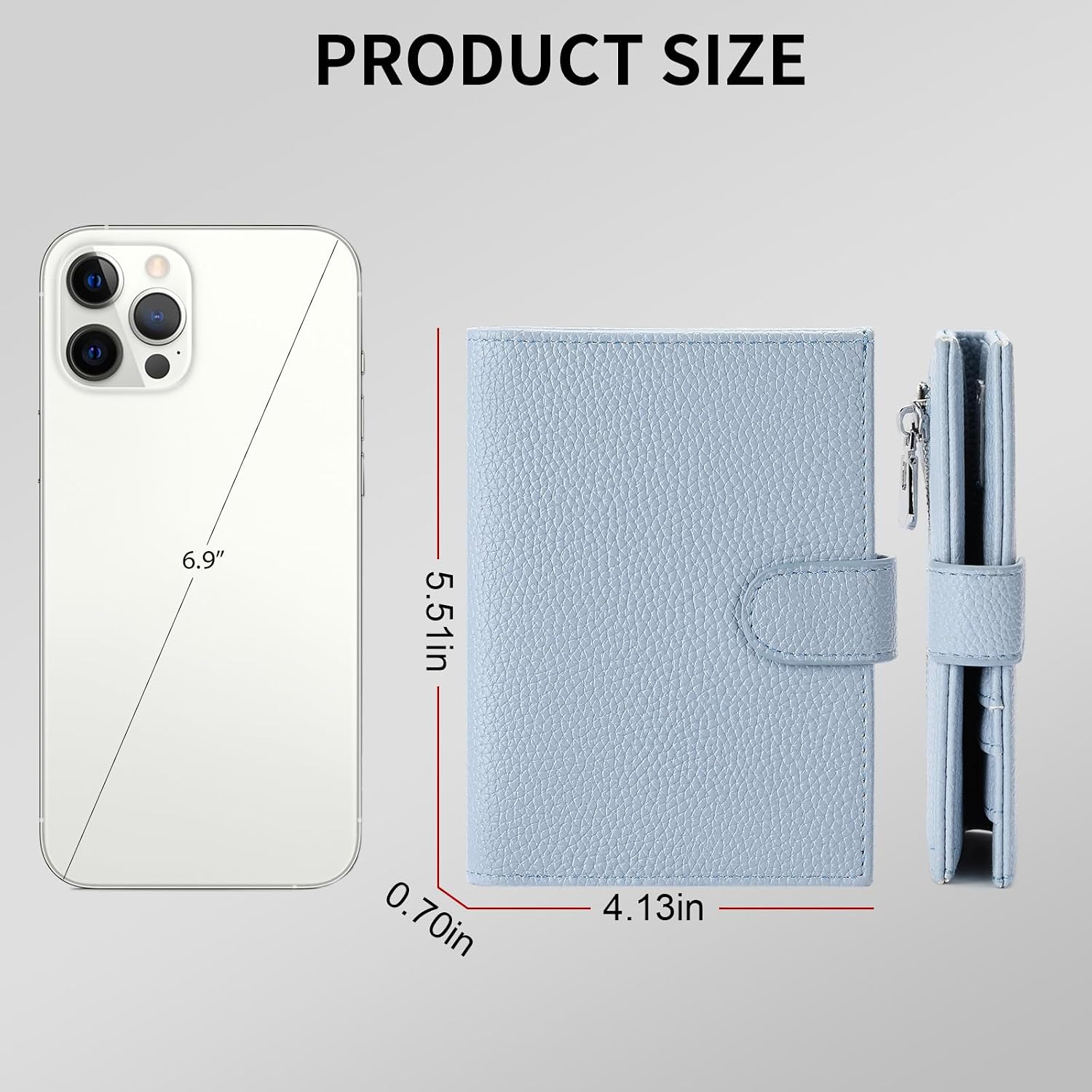 Passport Holder Wallet for Women,RFID Blocking Zippered Coins Pocket and Cash Slot Slim Compact Travel Wallet Passport Cover Case