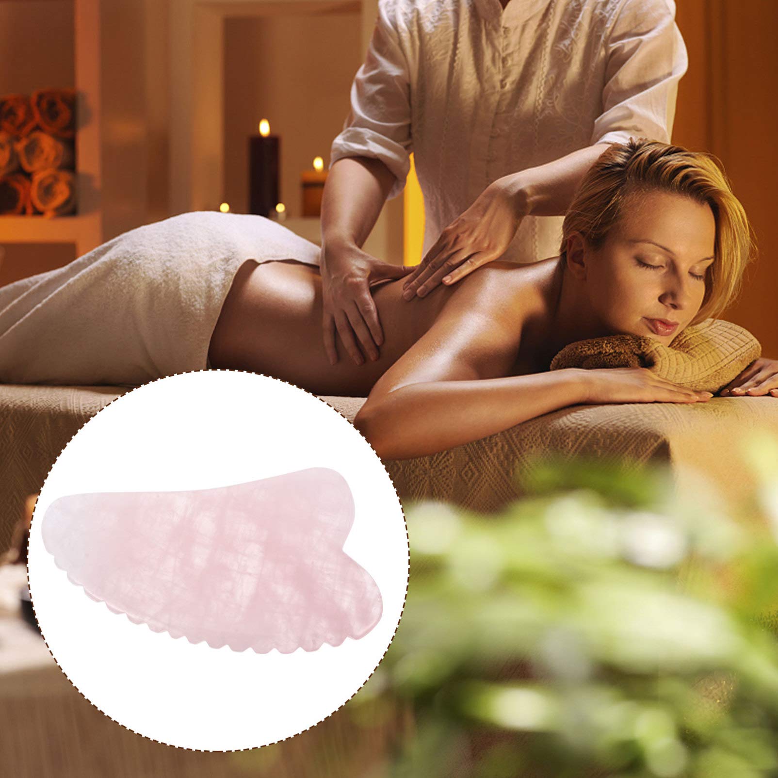 Gatuida 3pezzi Raschietto Guasha Naturale Per Massaggio Strumento Di Scraping Pratico Per Sollievo Muscolare e Dolori Utilizzabile Su Collo Viso Schiena Spalle Gambe e Piedi