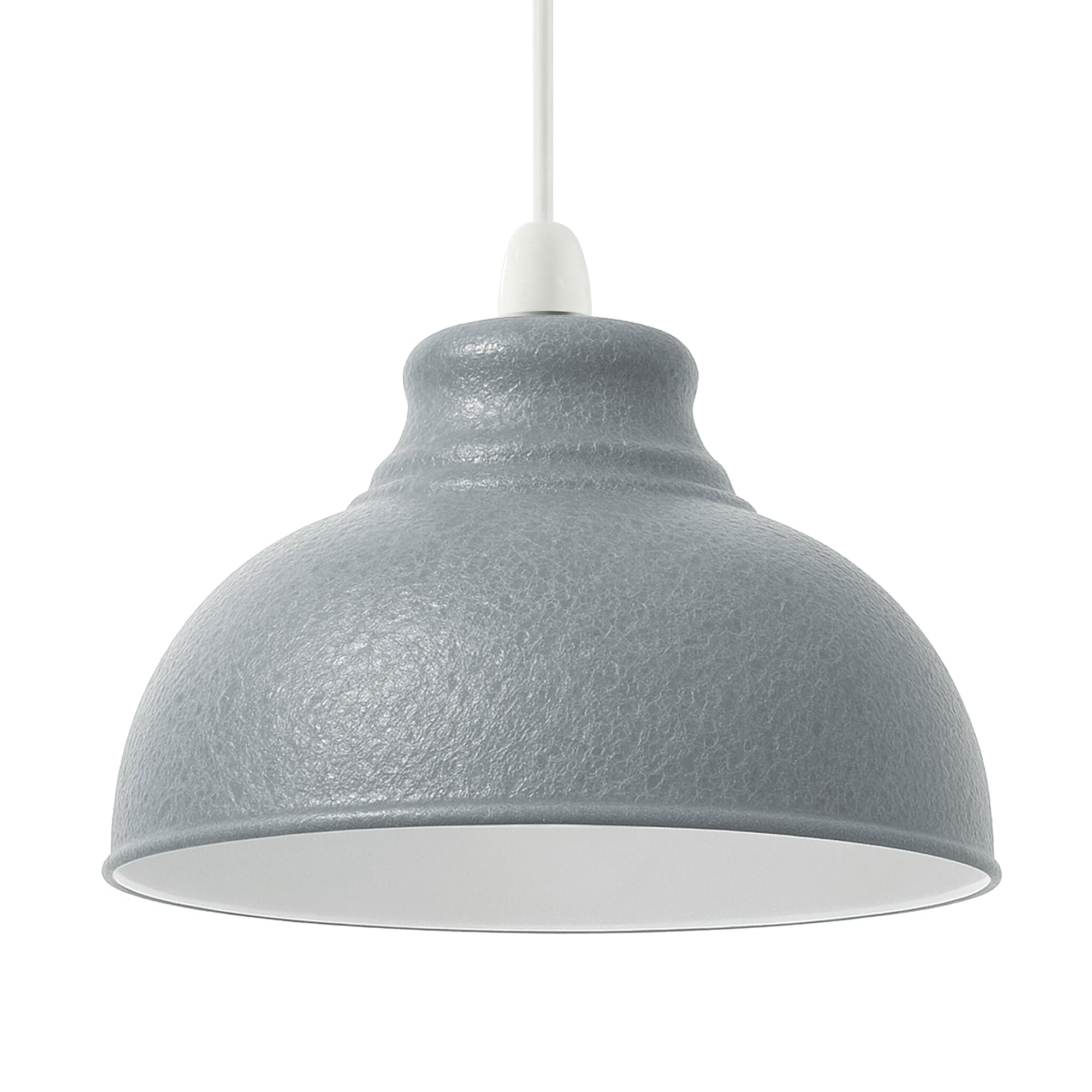 Retro Light Shade Ceiling, Curvy Metal Textured Lampshades for Ceiling Lights,Industrial Easy Fit Pendant Lamp Shades for Table Lamps,Living Room, Bedroom,Hallway, Home DΓ©cor (Grey)