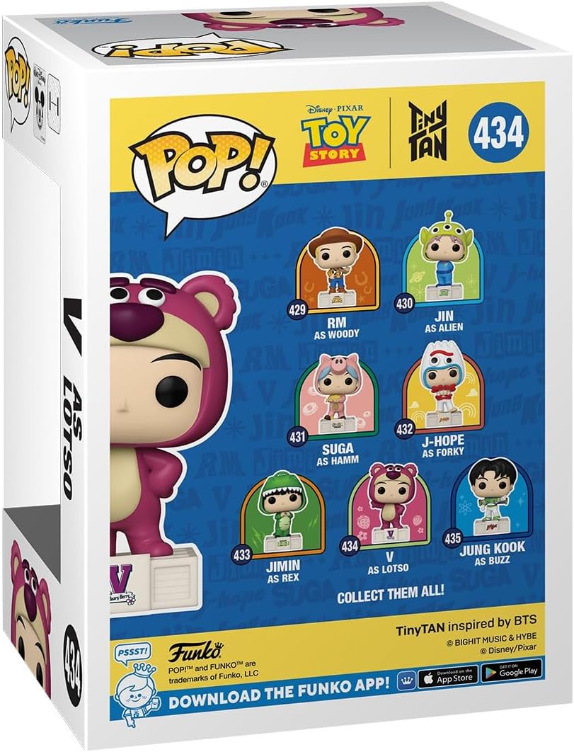 Funko Pop! Rocks: Toy Story x BTS Tiny TAN - V as Lotso - Collectable Vinyl Figure - Gift Idea - Official Merchandise - Toys for Kids & Adults - Music Fans