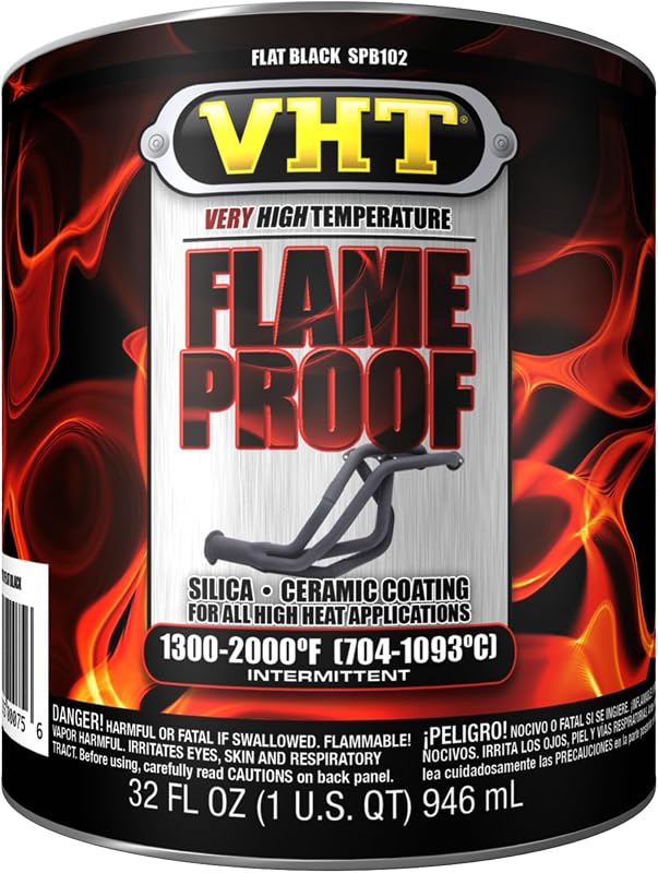 Tinta Cerâmica VHT Flameproof para Alta Temperatura Preta – 946 mL