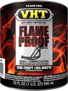 VHT ESPB10200 Flame Retardant Coating Flat Black Quart, 32.5 fl. oz