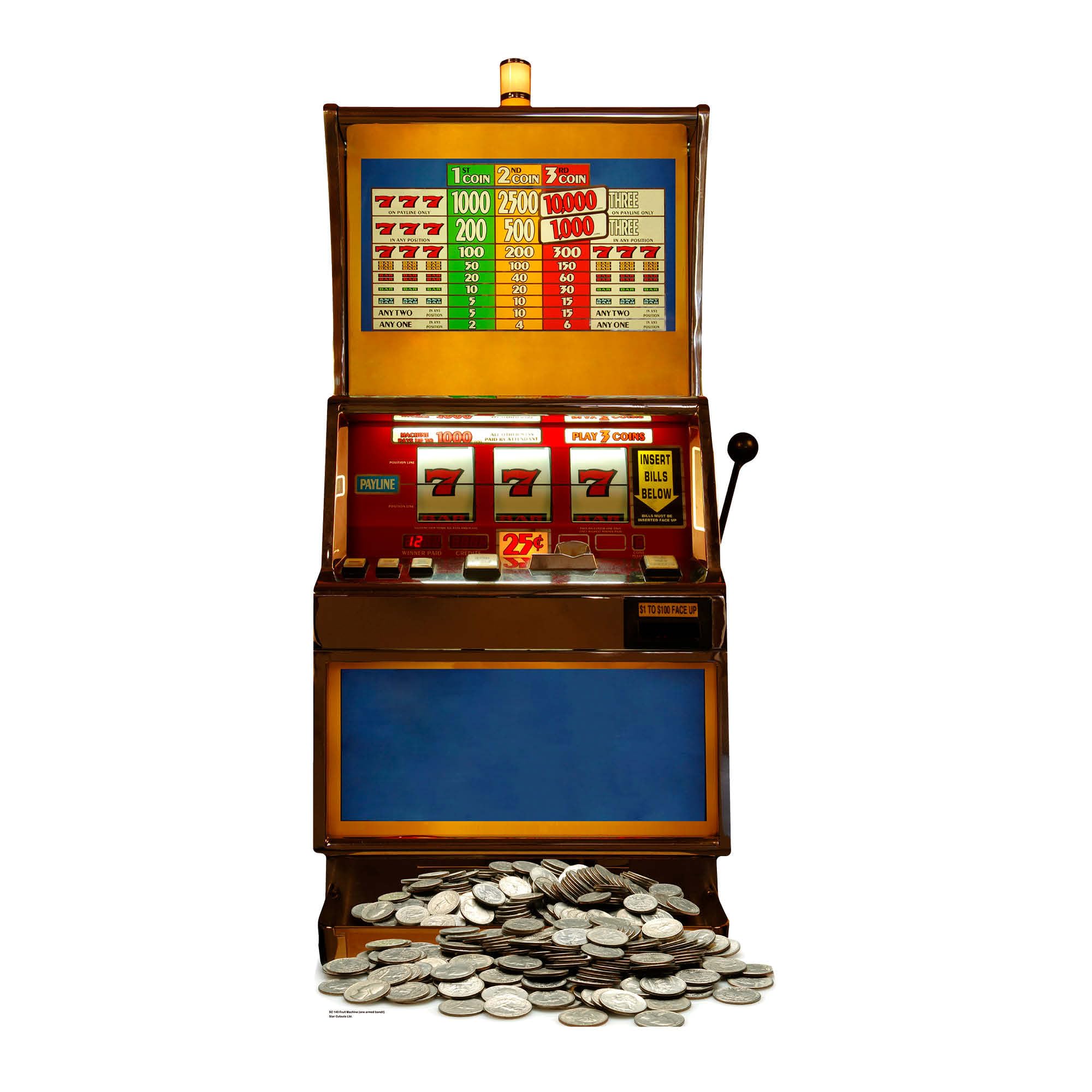 Star Cutouts Multicolor Cut Out Of Fruit Machine One Armed Bandit,,176 Cm