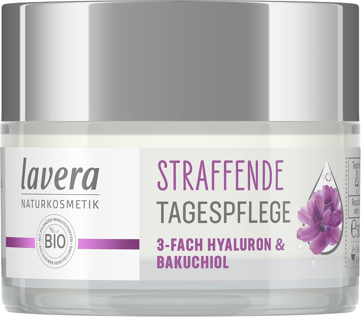 lavera Firming Day Cream, Anti-Wrinkle, Hyaluronic Acid and Bakuchiol, Reduces Wrinkles, Moisturizes, Natural Lifting, Vegan - Image 3
