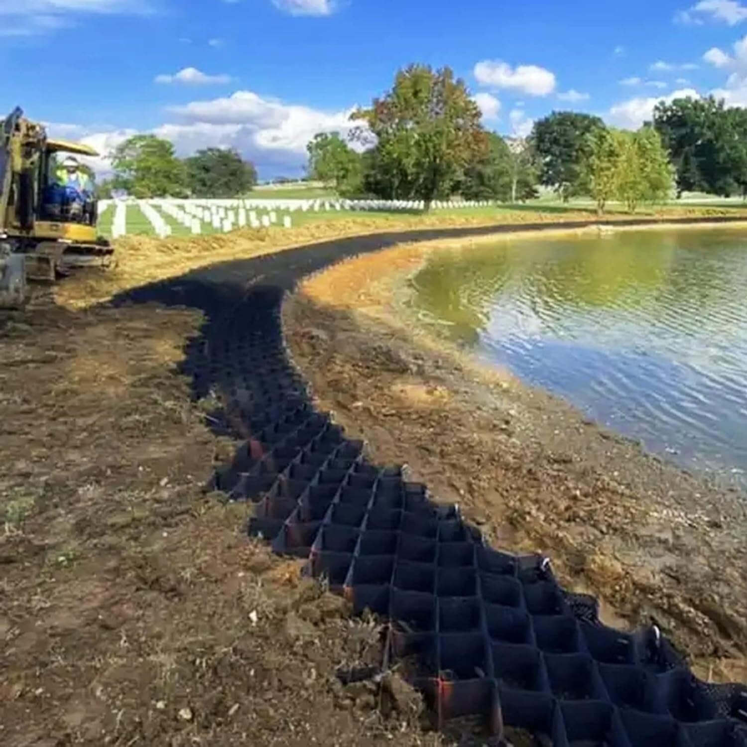Grand pavé de grille de stabilisation de gravier robuste en nid d'abeille haute densité