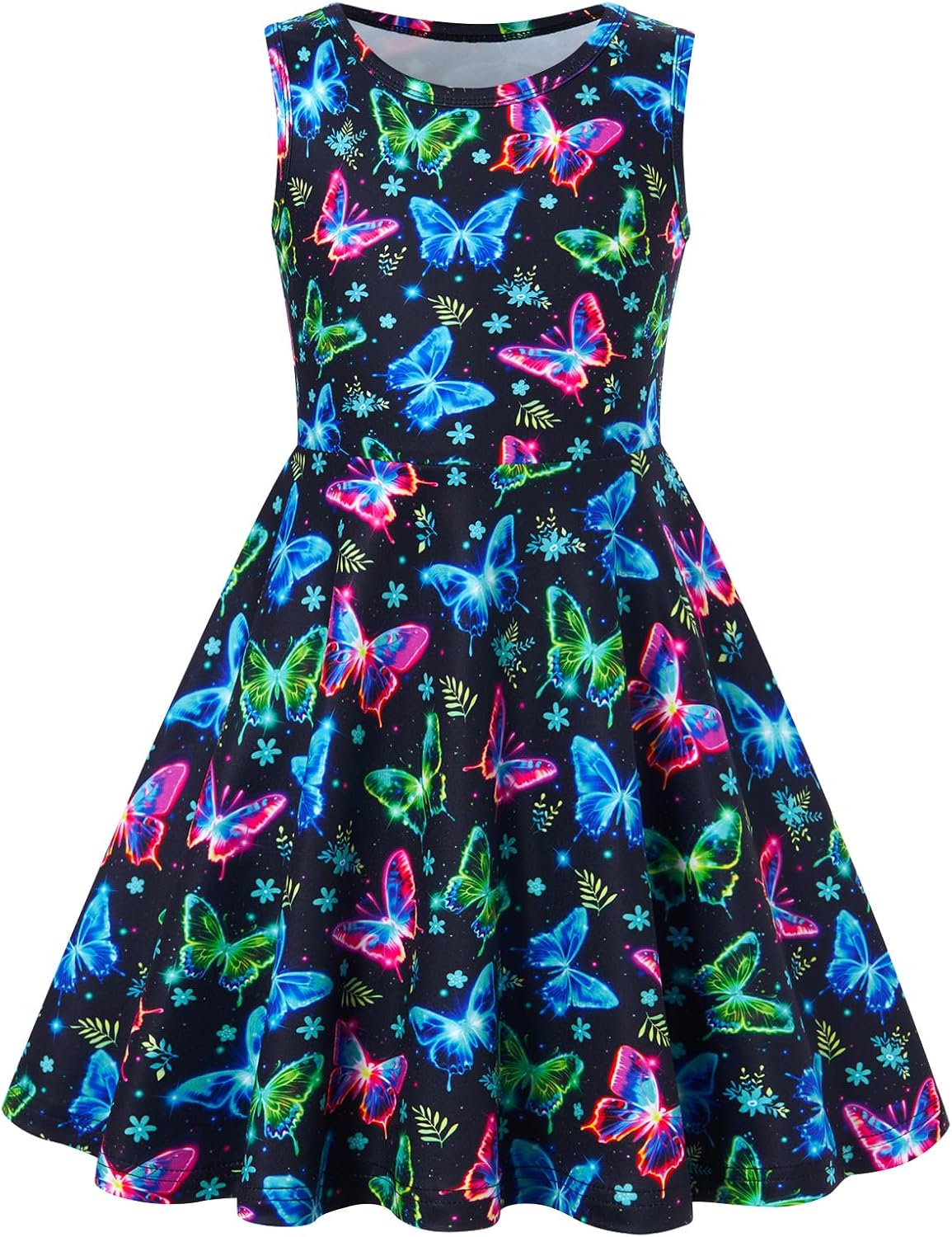 ALISISTER Girls Dresses Sleeveless Casual Kids Summer Sundress 4-11 Years