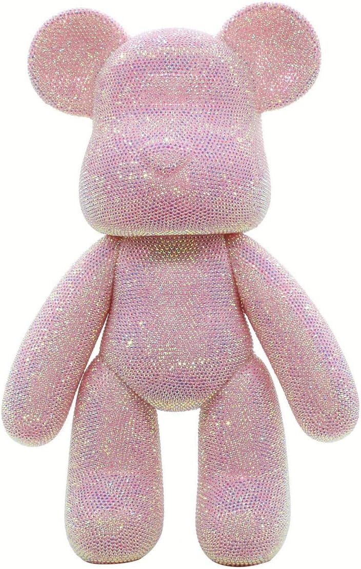 HANDA 13.4 inch 5D DIY Diamond Violent Bear Gloomy Bear Teddy Bear Kit Set Crystal Rhinestone Full Drill Craft Handmade Gift Blue White Green Red Pink Silver Purple