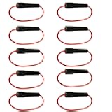 Glass Fuse Holder 30 AMP 0.2x1.2 Inch Mini Fuse 12v Holder Inline Holders Microwave Fuses Inline 30amp Electric 12 Volt Fuses High Pressure Tube Fridge Microwave TV Copper - 10 PCS
