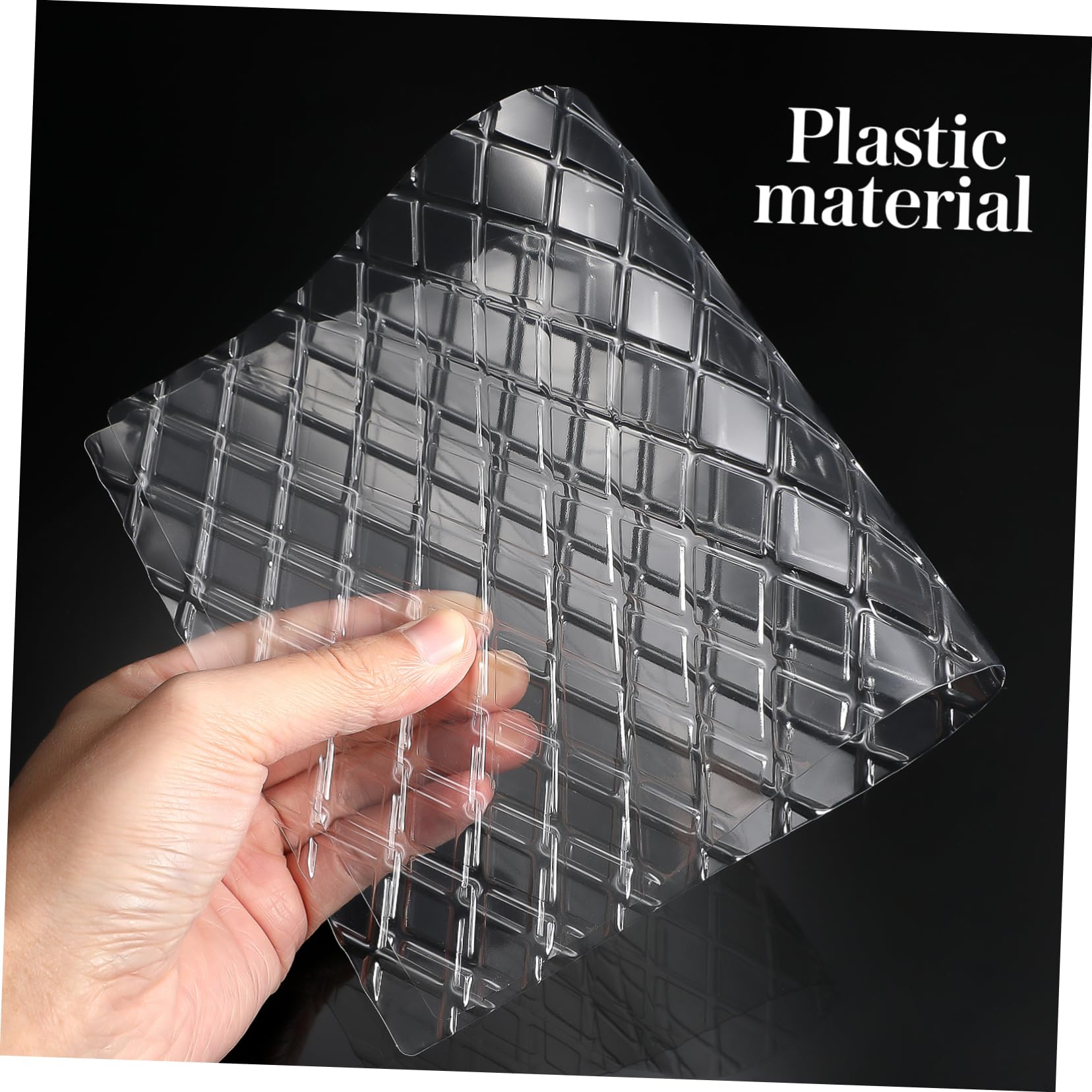 UPKOCH 4Pcs Fondant Impression Mat for Cake, Diamond Quilted Grid Texture Fondant Embosser, Transparent Plastic Fondant Mat, Fondant Tools for Cake Decorating - Image 7