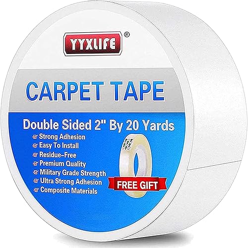 Miniatura 3 de YYXLIFE Cinta adhesiva de doble cara para alfombras de área, extraíble, multiusos, para suelos de madera dura, alfombras de exteriores, 2 pulgadas x