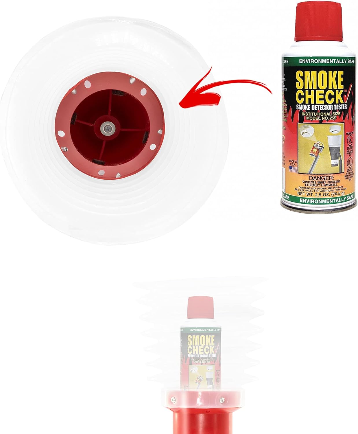 New & Improved Smoking PRO - Smoke Detector/Fire Alarm Tester + 1 Can HSI SmokeCheck