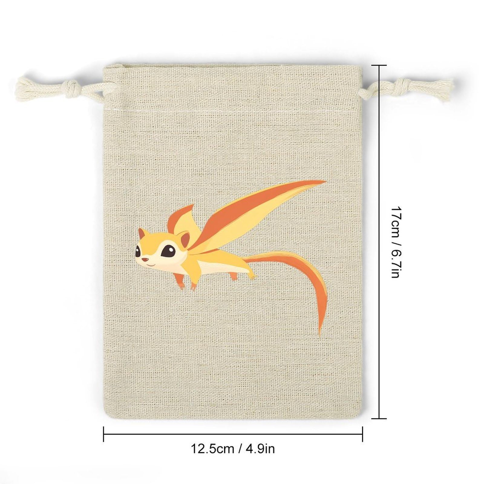 Flying Squirrel With Wings 8 Pack Small Gift Bags Cotton And Linen Drawstring Pockets Sachet Bag for Party Home Supplies
