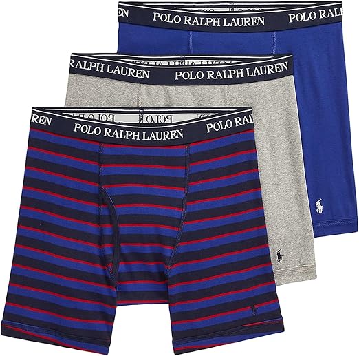 POLO RALPH LAUREN Men's Classic Fit w/Wicking 3-Pack Boxer Briefs