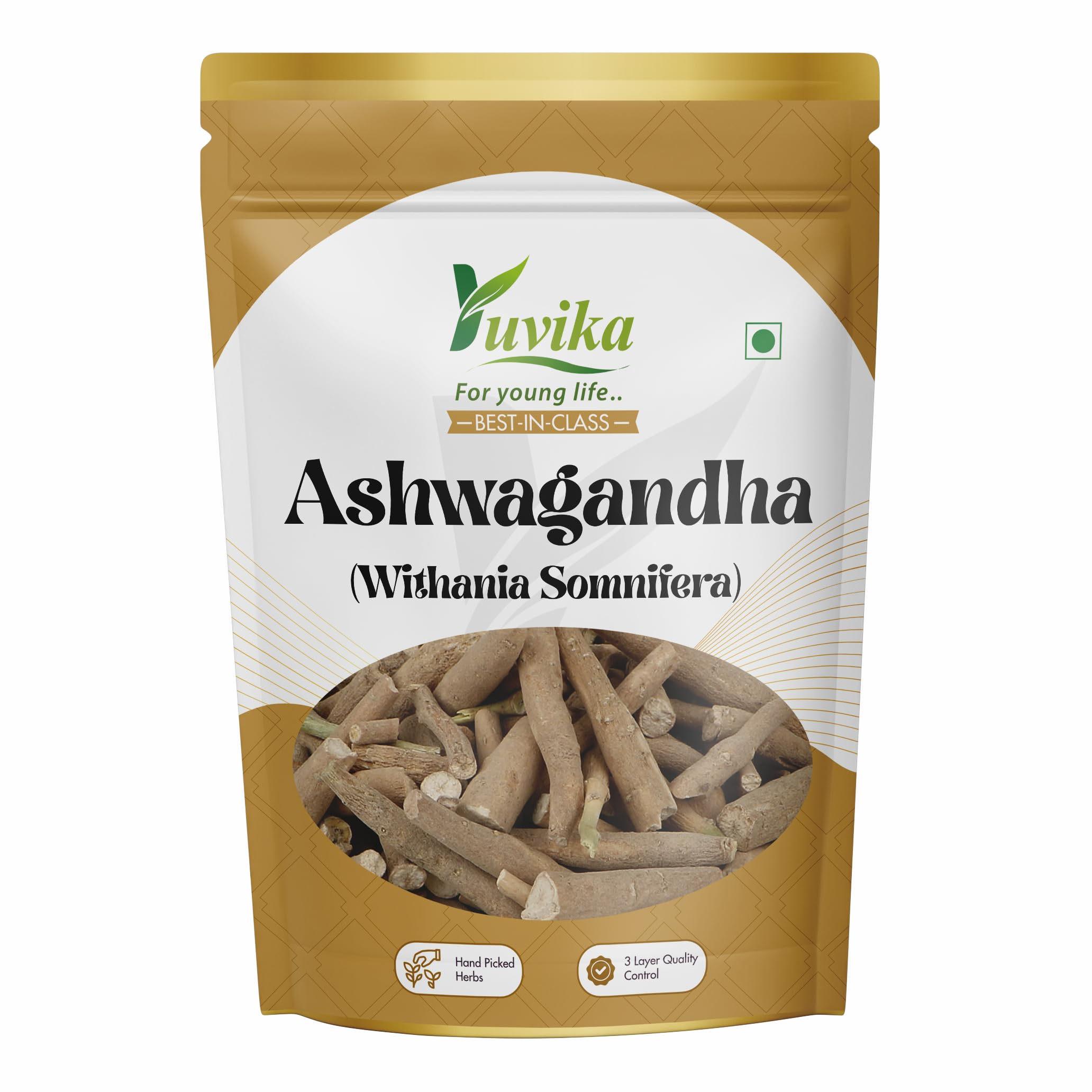 [BRSWGYIRAQMB6FI4] Yuvika Ashwagandha Raw (Asgandh) – Withania Somnifera, 200g | Traditional Ayurvedic Herb