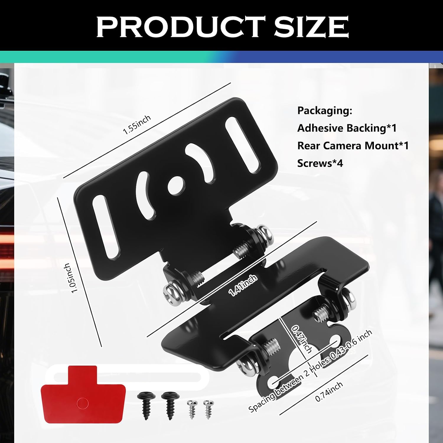 New Car Rear Camera Mount,180° Rotating Car Backup Camera Mount for Fixing Reverse Cameras & Cars Dash Cam,Essential Cars Rear Dash Cam Mounts for Windshield Vehicle Accessories image 2