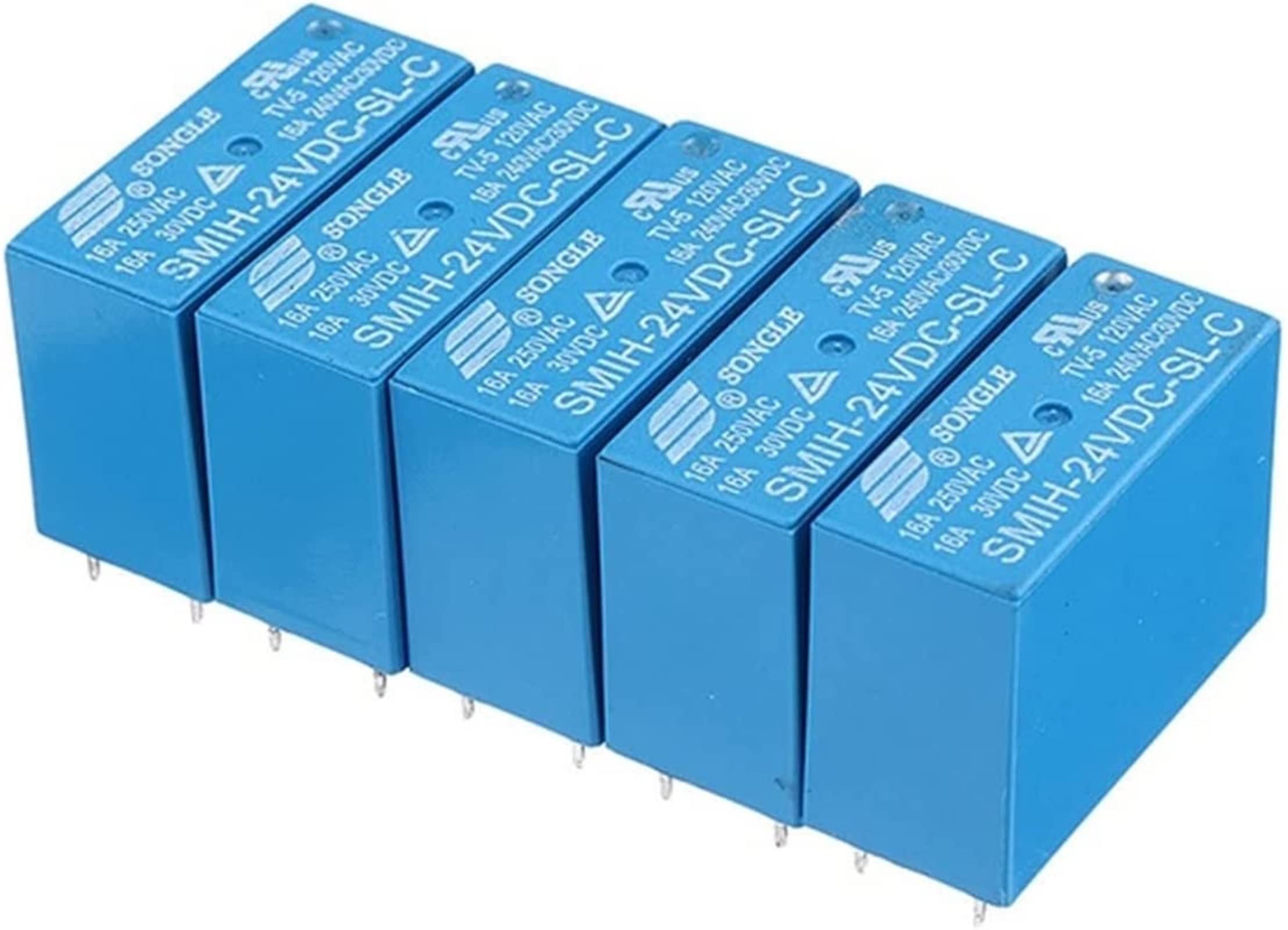 LKPEHTAGN Relay 5PCS SMIH-05VDC-SL-C SMIH-12VDC-SL-C SMIH-24VDC-SL-C 05 12 24 V Relays 250V 16A 8PIN SMIH-05V 12V 24VDC-SL-A 6Pin