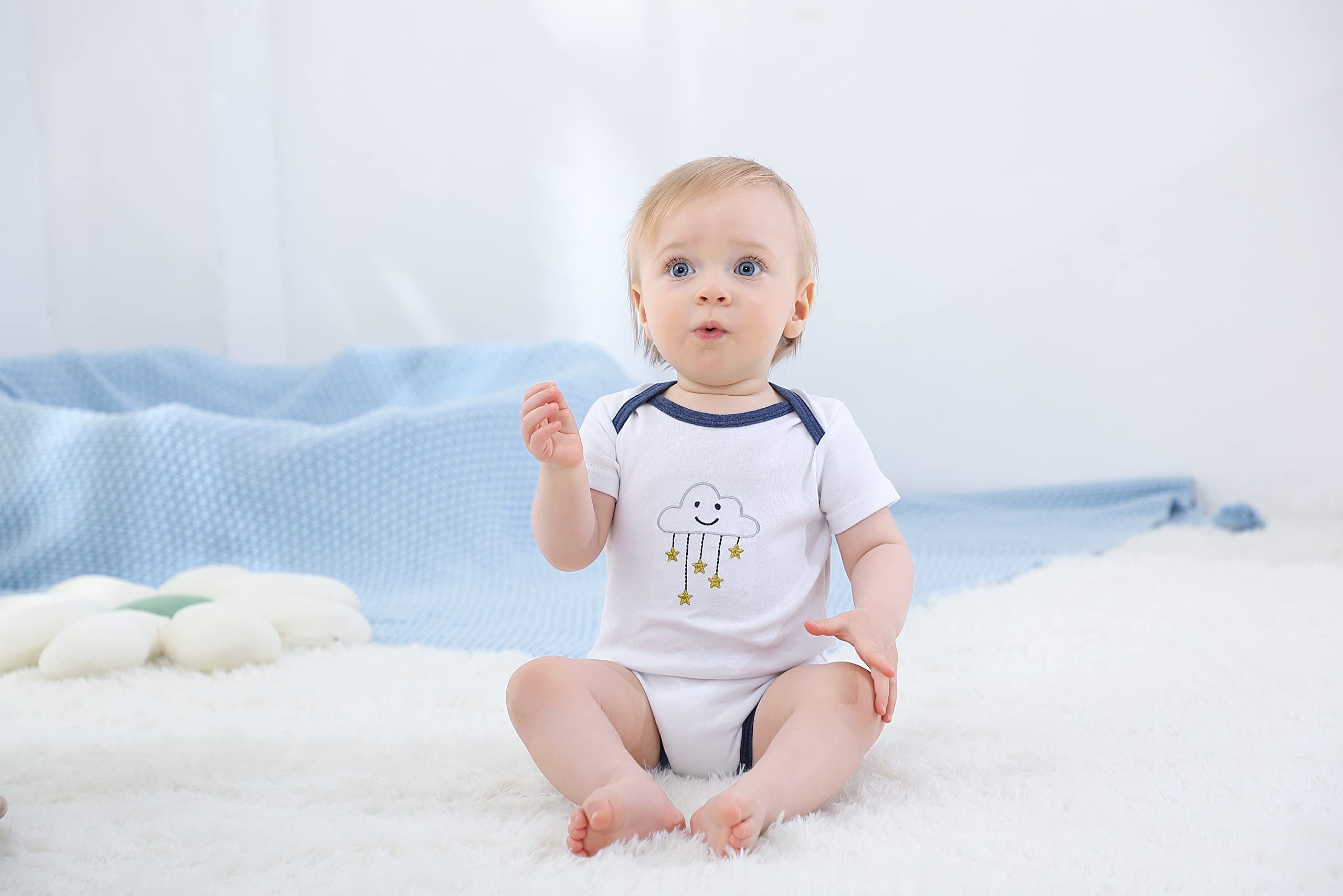 MAMIMAKA Body para bebé, pantalones de bebé, ropa de bebé, mamelucos de manga corta, mamelucos para bebés niños y niñas