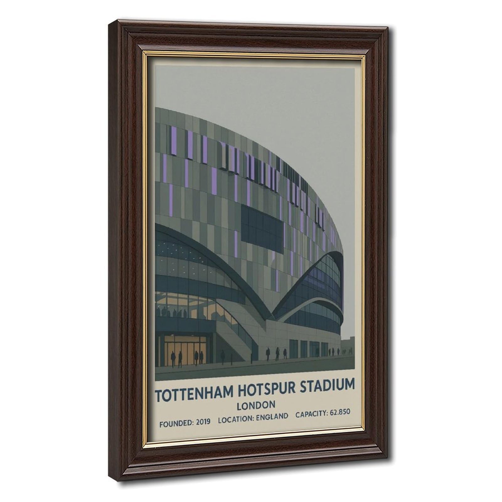 Bareronor Mokume Gane Frame-Style Tottenham Hotspur Stadium Football Canvas Poster For Home Decor Gift