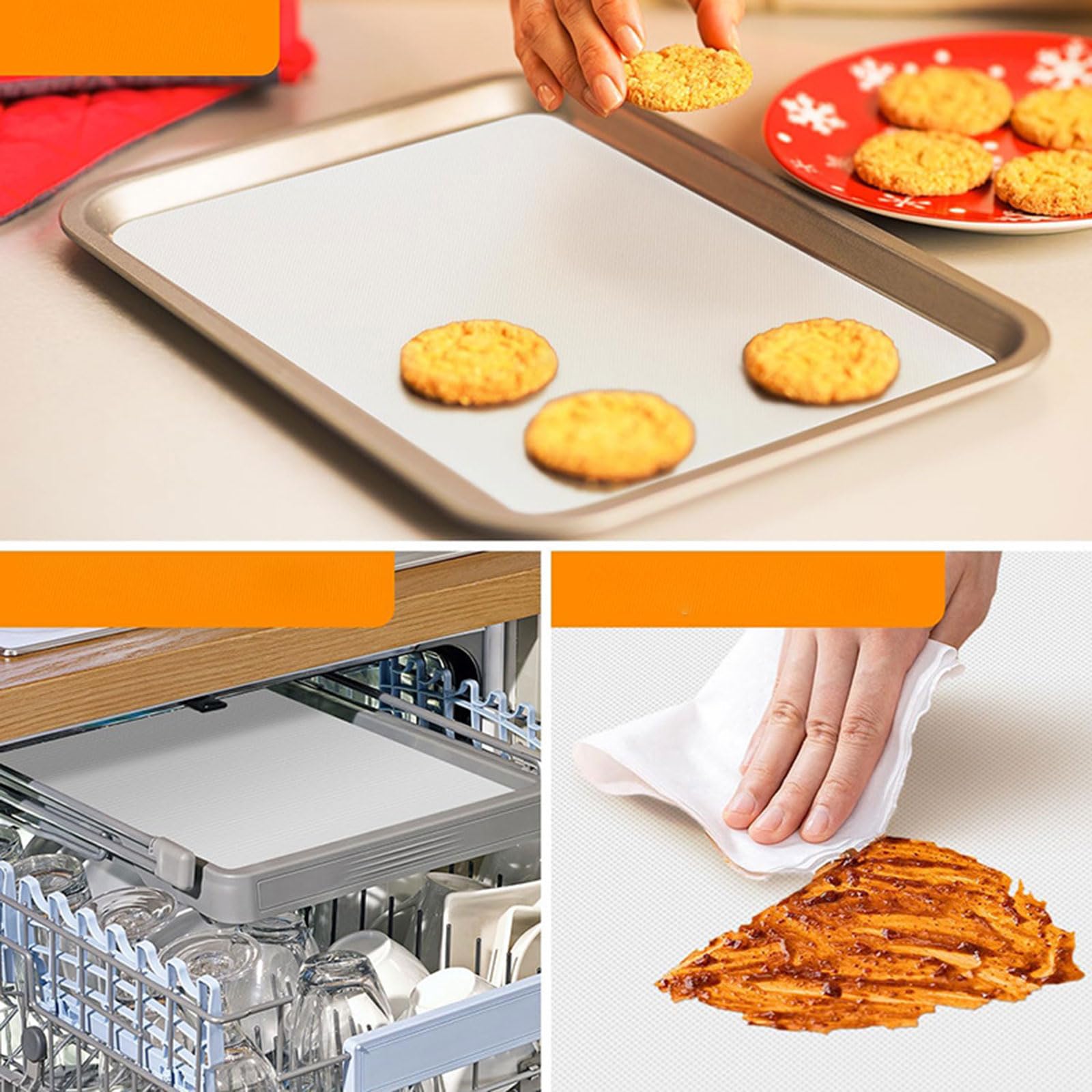 Tappetino da forno in silicone antiaderente riutilizzabile per impasti e pasticcini strumento da cucina per fodere da forno aria